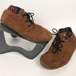 Toms Faux suede lace up moccasins